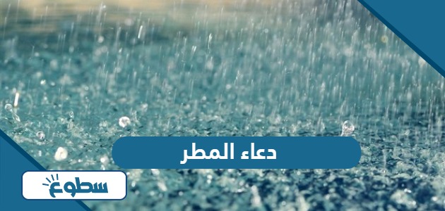 دعاء المطر، الدعاء الذي يقال عند نزول المطر